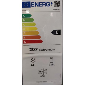Princess Ψυγείο Δίπορτο 276lt Total NoFrost Υ168xΠ55xΒ57εκ. Inox DDNE325x Princess Ψυγείο Δίπορτο 276lt Total NoFrost Υ168xΠ55xΒ57εκ. Inox DDNE325x